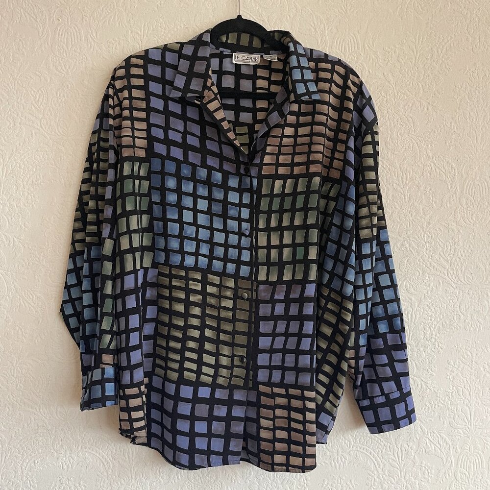 Oversized vintage silky blouse